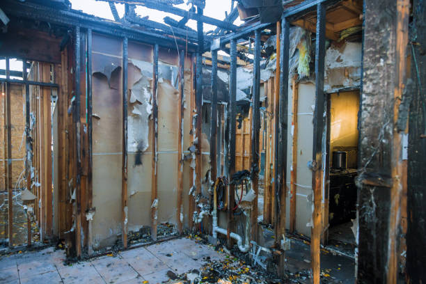 Professional Fire Damage Restoration technician working in Clinton, OH